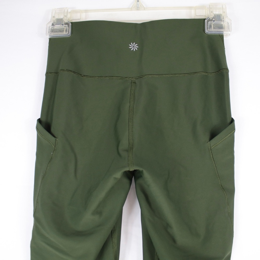 Athleta Green Interval Stash 7/8 Tight Leggings Womens Size XS - Picture 3 of 6